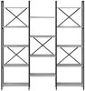 vidaXL Bücherregal Grau Sonoma 156 x 25 x 167 cm Holzwerkstoff 868344 Bild 5