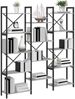 vidaXL Bücherregal Grau Sonoma 156 x 25 x 167 cm Holzwerkstoff 868344 Bild 3
