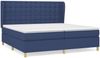 vidaXL Boxspringbett mit Matratze Blau 200x200 cm Stoff, Härtegrad: H2 [3128875] Bild 2