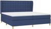 vidaXL Boxspringbett mit Matratze Blau 200x200 cm Stoff, Härtegrad: H2 [3128875] Bild 3