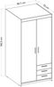 AX LIVING Storicos 2T3S Kleiderschrank Sonoma Eiche, schubladen 89,7cm Bild 3