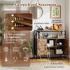 COSTWAY Küchenbuffet Sideboard Holz, mit verstellbarem Regal, Haken Bild 2