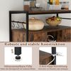 COSTWAY Küchenbuffet Sideboard Holz, mit verstellbarem Regal, Haken Bild 3