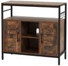 COSTWAY Küchenbuffet Sideboard Holz, mit verstellbarem Regal, Haken Bild 4