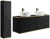 Vente-unique - KELIZA Bathroom furniture set Holz, Platte Schwarz - B 47 cm x H 54 cm x L 120 cm Bild 2