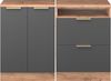 Küchenschrank für Dachschrägen R-Line Anthrazit-Gold 120 cm 2er Set Schrankkorpuss 60 cm Tiefe Vicco Bild 3