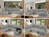 Ecksofa, Wohnzimmer U Couch, Polstersofa mit Bettkasten - MADRITO U - Hellgrau Velorus - Links Bild 2