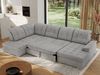 Ecksofa, Wohnzimmer U Couch, Polstersofa mit Bettkasten - MADRITO U - Hellgrau Velorus - Links Bild 3