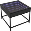 Couchtisch, Sofatisch mit Infinity-LED Schwarz 50x50x41 cm Bild 3