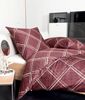 Janine Moments Mako-Satin Bettwäsche 200x200 Rauten weinrot 98032-01 Bild 2