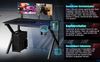 COSTWAY Gaming Tisch 115 cm, K-f?rmiger Gamingtisch mit Kopfh?rerhaken & Tassenhalter & Kabelmanagement, ergonomischer Computertisch mit verstellbaren Fü?en, Schreibtisch PC Tisch für E-Sport, Stahl Bild 2