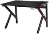 COSTWAY Gaming Tisch 115 cm, K-f?rmiger Gamingtisch mit Kopfh?rerhaken & Tassenhalter & Kabelmanagement, ergonomischer Computertisch mit verstellbaren Fü?en, Schreibtisch PC Tisch für E-Sport, Stahl Bild 5