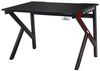 COSTWAY Gaming Tisch 115 cm, K-f?rmiger Gamingtisch mit Kopfh?rerhaken & Tassenhalter & Kabelmanagement, ergonomischer Computertisch mit verstellbaren Fü?en, Schreibtisch PC Tisch für E-Sport, Stahl Bild 4