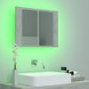 vidaXL LED-Bad-Spiegelschrank Betongrau 60x12x45 cm Acryl 804960 Bild 5