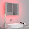vidaXL LED-Bad-Spiegelschrank Betongrau 60x12x45 cm Acryl 804960 Bild 4