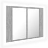 vidaXL LED-Bad-Spiegelschrank Betongrau 60x12x45 cm Acryl 804960 Bild 2