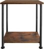 tectake Beistelltisch Couchtisch Yonkers 38,5x30x51,5cm (1-St, 1 tlg), Markanter Beistelltisch mit zwei Ablagen im rauen Industrie-Stil Bild 2