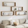 vidaXL Würfel-Wandregale 4 Stk. Artisan-Eiche 100x15x30 Holzwerkstoff 856585 Bild 3