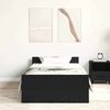 vidaXL Bettgestell ohne Matratze Schwarz Eichen-Optik 75x190 cm 862312 Bild 3