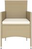 vidaXL 5-tlg. Garten-Bistro-Set Poly Rattan und Hartglas Beige 3058390 Bild 5