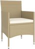 vidaXL 5-tlg. Garten-Bistro-Set Poly Rattan und Hartglas Beige 3058390 Bild 4