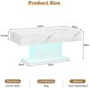 radelldar Couchtisch Wohnzimmertisch Hochglanz mit Beleuchtung modern 110x55x50cm,USB Bild 2