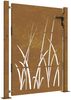 vidaXL Gartentor 100x125 cm Cortenstahl Gras-Design 153228 Bild 2