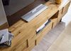 Lowboard Holz Eiche-Dekor 160 x 46 x 43 cm TV-Kommode mit zwei Türen, Design TV-Schrank Hoch, Fernsehtisch Fernsehschrank Modern, Fernsehkommode Wohnzimmer Bild 5