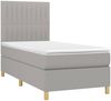vidaXL Polsterbett mit Matratze Hellgrau 90x190 cm Stoff, Härtegrad: H2 [3142457] Bild 3