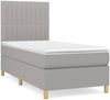 vidaXL Polsterbett mit Matratze Hellgrau 90x190 cm Stoff, Härtegrad: H2 [3142457] Bild 2
