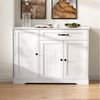 Flieks Kommode Buffetschrank mit Schubladen und Türablagen (1 St, 107x40x84 cm), Mehrzweckschrank Küchenschrank mit verstellbarer Einlegeböden Bild 1