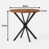 BBWL Esstisch Ø80 cm im Industrialstil mit X-Füßen, Küchentisch, Runder Esstisch für Homeoffice Bild 4
