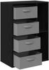 vidaXL Sideboard mit Schubladen Schwarz Eichen-Optik 60 x 33,5 x 84 cm 8000469 Bild 5