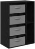vidaXL Sideboard mit Schubladen Schwarz Eichen-Optik 60 x 33,5 x 84 cm 8000469 Bild 2