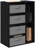 vidaXL Sideboard mit Schubladen Schwarz Eichen-Optik 60 x 33,5 x 84 cm 8000469 Bild 3