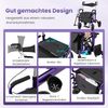 Rollator für Senioren mit Sitz 2-in-1 Faltbarer Rollator & Rollstuhl-Kombination mit 23 cm Pneumatikreifen Lila Bild 5