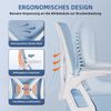 Ergonomischer Bürostuhl mit Lendenstütze Armlehnen Blau Wippfunktion Bild 4