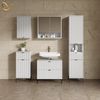 Livinity® Waschbeckenunterschrank Aterno, Weiß, 70 x 63 cm mit 2 ausziehbaren Schubladen (1-St) Bild 2