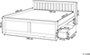 Bett mit 2 Schubladen OLENDON Kiefernholz Braun 180 x 200 cm Bild 2
