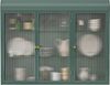 Flieks Wandschrank mit 3 Türen & 3 Ablagen - Glasschränke für Küche, Wohnzimmer & Badezimmer, Dunkelgrün Bild 5