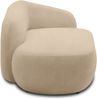 DOMO. collection Recamiere 700013, Liege mit Zierkissen, oval, Füße mit Filzgleitern, Chaiselongue, Sofa, Polstergarnitur, 183 x 105 x 75 (BxTxH), beige Bild 4
