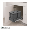 Ekotech Abfallsammler Auszug Mülleimer 2x 15 L Einbau-Abfalleimer ab 40cm Breite Bild 5