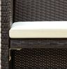vidaXL 2-Sitzer-Gartensofa mit Polstern Braun Poly Rattan 43911 Bild 3