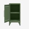 Bisley Fern Mini Ablageschrank, linksseitig öffnend, mit einem festen Fachboden, aus hochwertigem, nachhaltigem Stahl hergestellt, 16 mm große Design Lüftungslöcher auf allen Türen, moderner und industrieller Flair, mit integrierten Füßen, H 725 x B 38... Bild 2