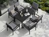 MeXo Gartenlounge-Set Gartenmöbel Set mit Esstisch, (Gartenessgruppe Set 6 Personen, Aluminium, wetterfest, hoher Sitzkomfort), mit pflegeleichte Polywood-Tischplatte, bis 140 kg belastbar Bild 4
