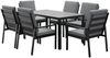 MeXo Gartenlounge-Set Gartenmöbel Set mit Esstisch, (Gartenessgruppe Set 6 Personen, Aluminium, wetterfest, hoher Sitzkomfort), mit pflegeleichte Polywood-Tischplatte, bis 140 kg belastbar Bild 2