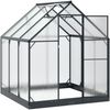 vidaXL Garten Gewächshaus mit Tür Anthrazit 183,5 x 183,5 x 207 cm 3433041 Bild 3