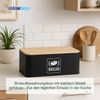 Relaxdays Brotkasten mit Bambusdeckel Retro-Design Bild 3