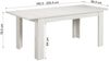 Homestyle4u Essgruppe mit Holztisch und 4 Polsterstühlen, Massivholz weiß / Samt braun, B/T/H: 160,5 - 200,5 x 90,5 x 76,5 cm Bild 4