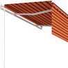 vidaXL Gelenkarmmarkise Automatisch mit Jalousie 3,5x2,5 m Orange Braun Bild 5